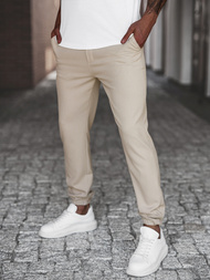 Vīriešu chino jogger bikses smilšu OZONEE DJ/5539Z