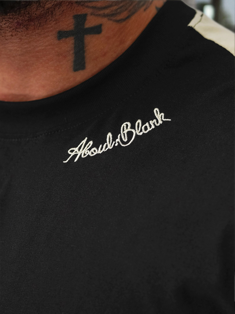 Vīriešu t-krekls melns OZONEE O/QQ1195