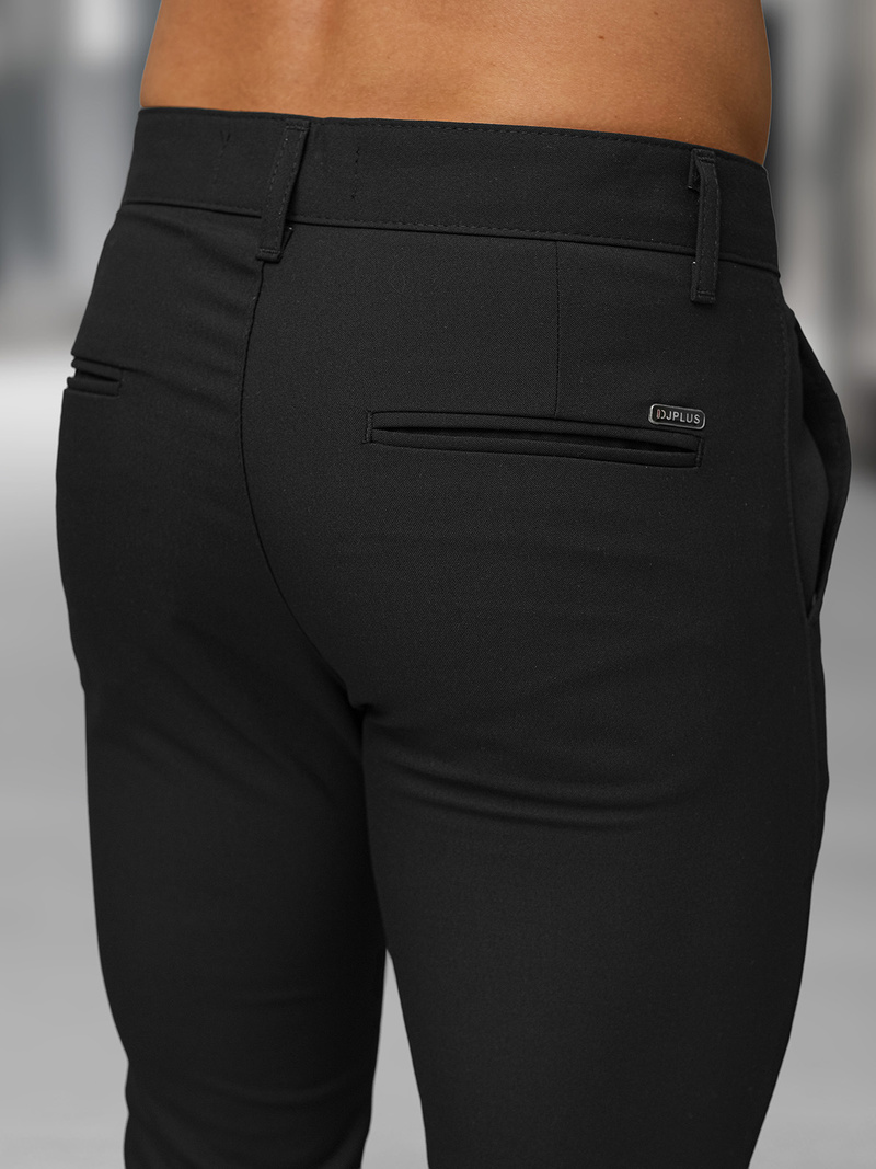 Vīriešu chino bikses melni OZONEE DJ/5526Z