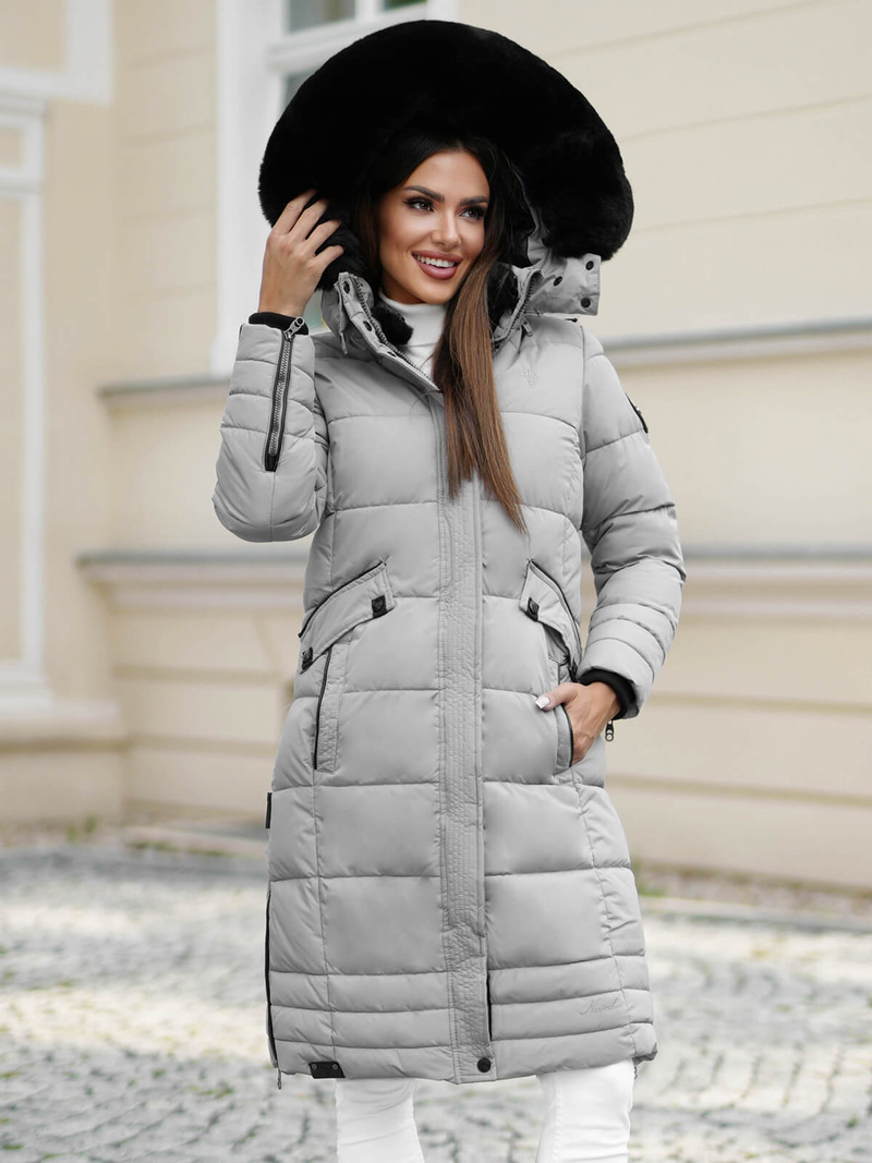 Sieviešu jaka pelēka OZONEE O/W377Z