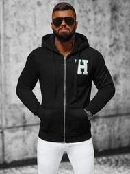 Vīriešu džemperis ar kapuci melns OZONEE NB/MF2006