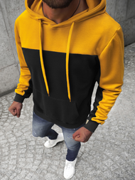 Vīriešu džemperis ar kapuci melns OZONEE JS/JZ11058