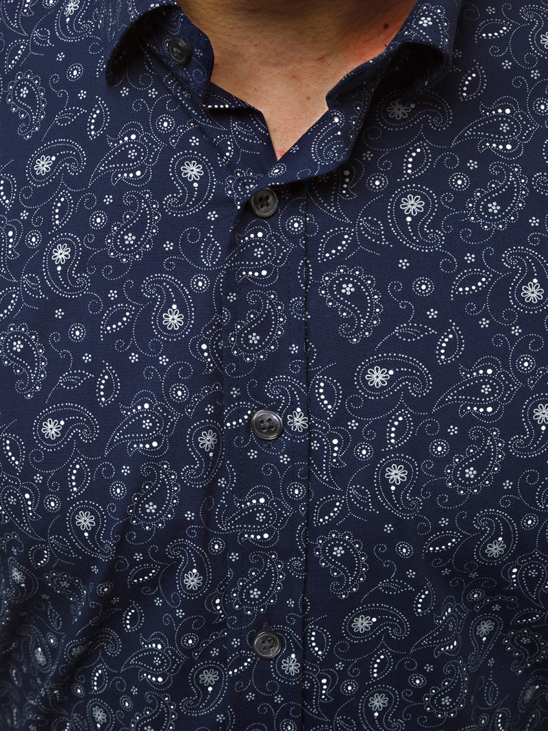 Vīriešu krekls tumši zils OZONEE B/K62Z