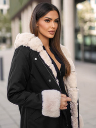 Sieviešu ziemas jaka melna OZONEE JS/M763/392Z