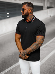 Vīriešu polo krekls melns OZONEE O/DA729