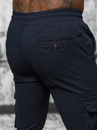 Vīriešu chino jogger bikses tumši zilas OZONEE NB/MP0201BS