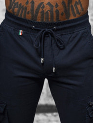 Vīriešu chino jogger bikses tumši zilas OZONEE NB/MP0201BS