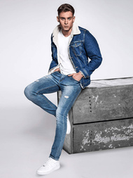 Vīriešu džinsu jaka debesu zila OZONEE JB/JP1156Z