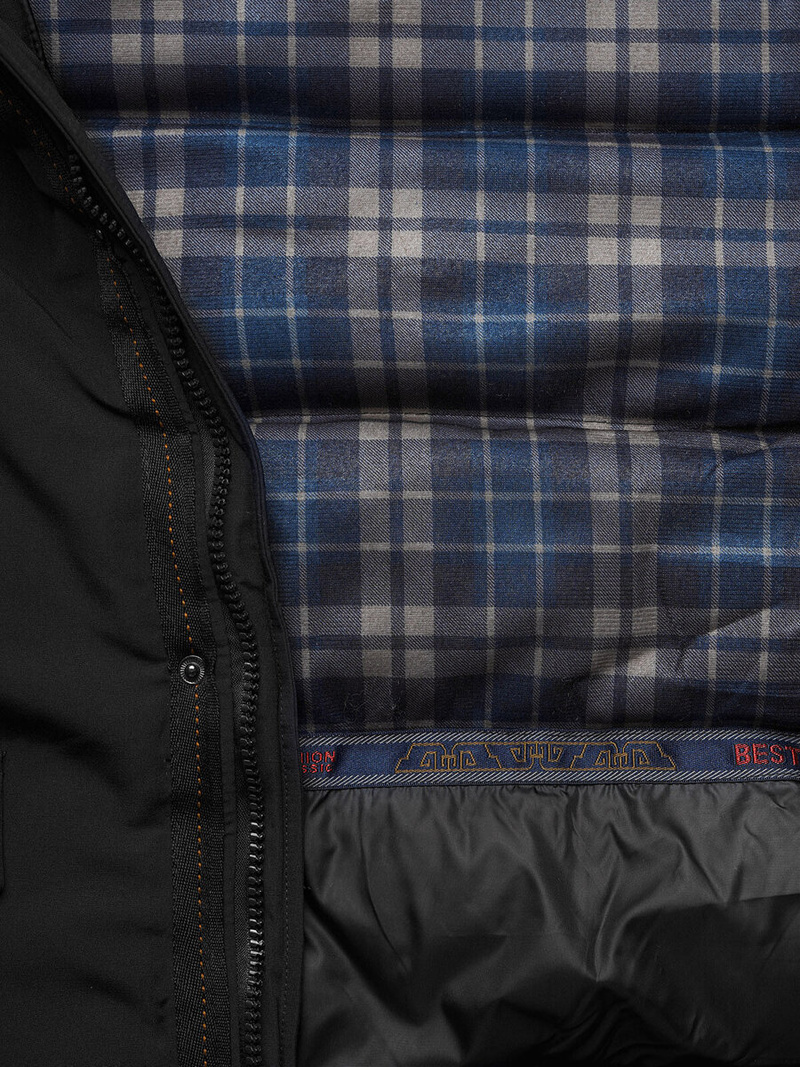 Vīriešu ziemas jaka melna OZONEE JS/5M718/392