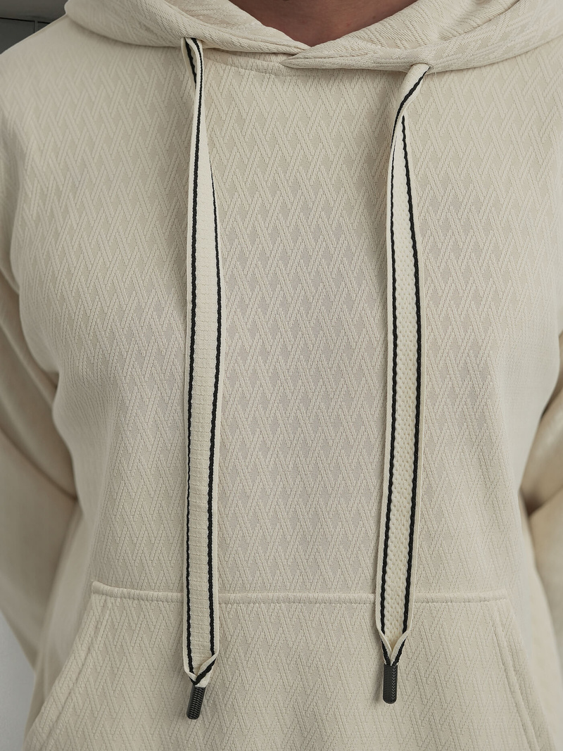 Vīriešu džemperis ar kapuci ecru OZONEE O/G3065