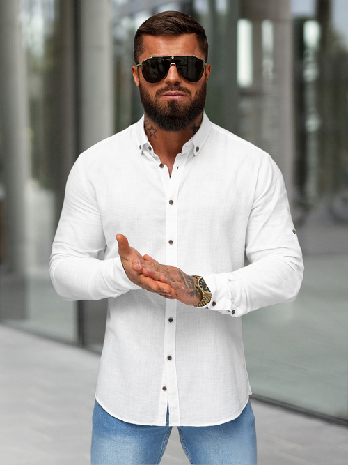 Vīriešu krekls balta OZONEE O/V143