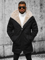 Vīriešu parka melna OZONEE JS/22M319/392