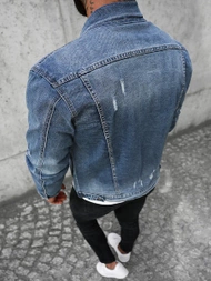 Vīriešu džinsu jaka debesu zila OZONEE NB/MJ500BZ