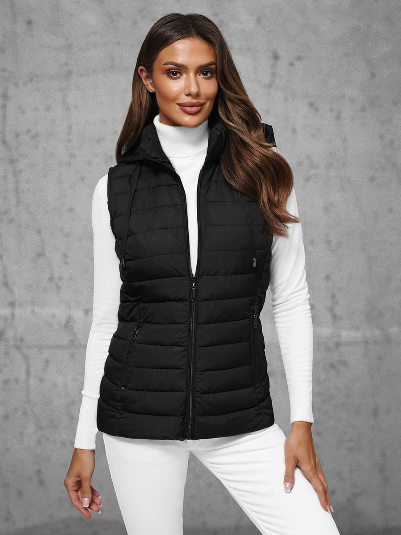 Sieviešu veste melna OZONEE JS/16M9150/392