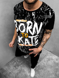 Vīriešu T-krekls melns OZONEE JS/KS1989Z