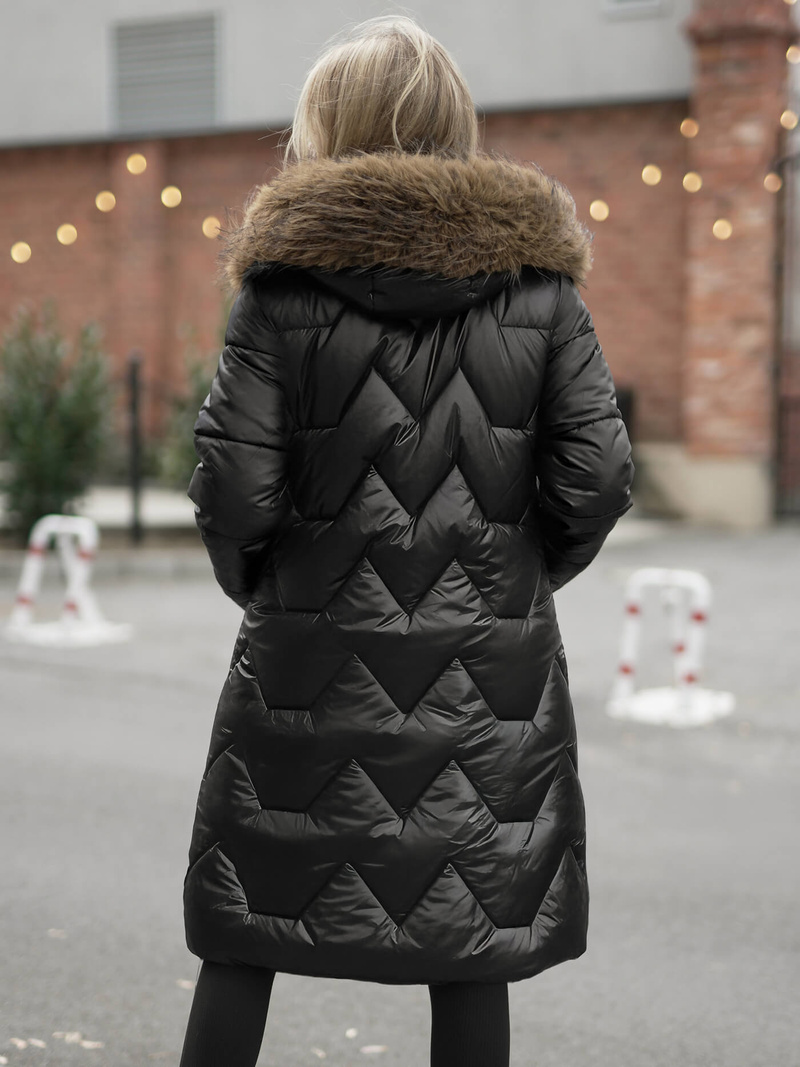 Sieviešu ziemas jaka melna OZONEE O/5M3229/392Z