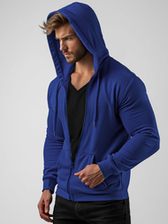 Vīriešu džemperis ar kapuci kobalta OZONEE JS/2008