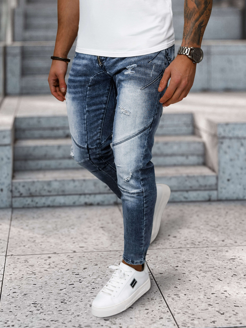 Vīriešu džinsi debesu zili OZONEE NB/MP0045B