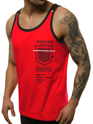 Vīriešu T-krekls bez piedurknēm sarkani OZONEE JS/SS11076