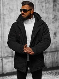 Vīriešu ziemas jaka melna OZONEE JS/5M718/392