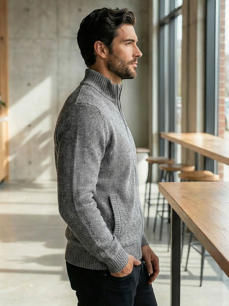 Vīriešu svīteris grafīta OZONEE JS/59B3611/5