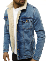 Vīriešu džinsa virsjaka gaiši-debesu zila OZONEE BN/5941