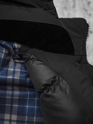 Vīriešu ziemas jaka melna OZONEE JS/5M718/392