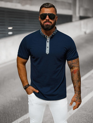 Vīriešu polo krekls tumši zila OZONEE O/DA803