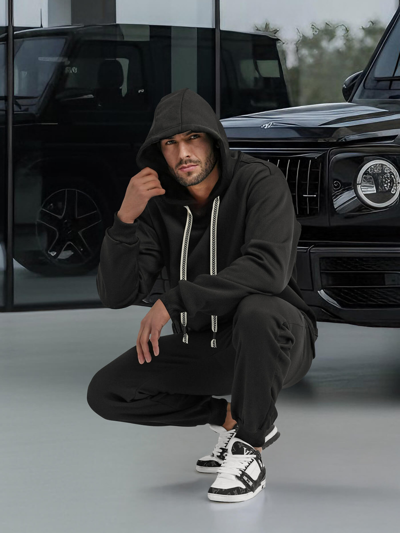 Vīriešu treniņtērps melns OZONEE O/3C582AB