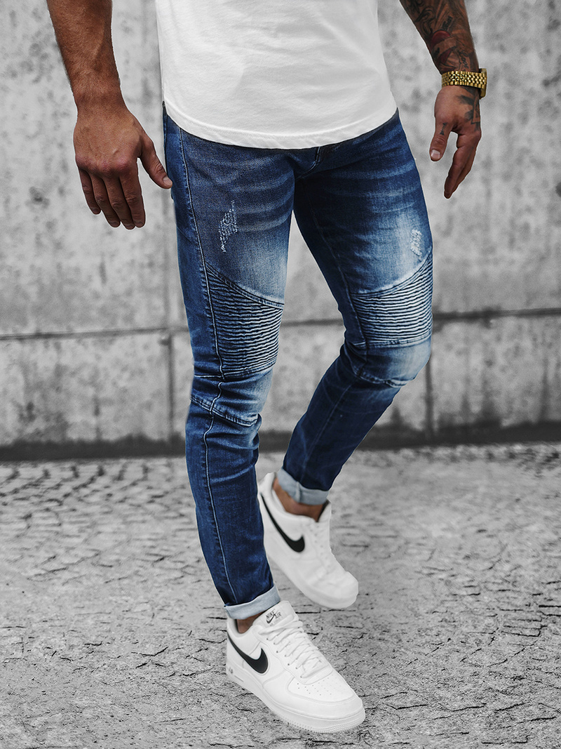 Vīriešu džinsi debesu zili OZONEE NB/MP0028BZ