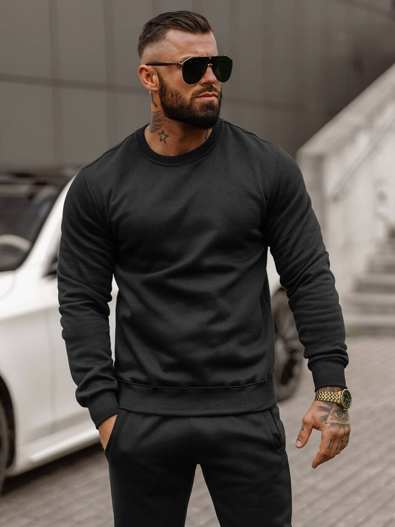 Vīriešu treniņtērps melns OZONEE JS/68C10380/3Z