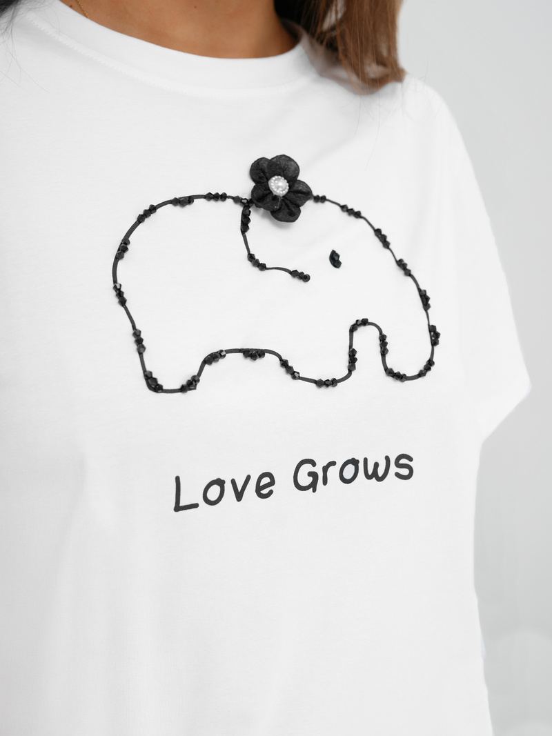 Sieviešu T-krekls Balts OZONEE JS/RJ77247