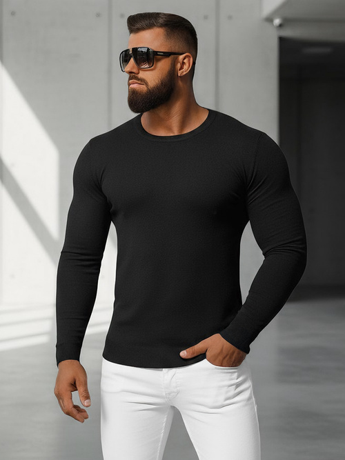 Vīriešu svīteris melns OZONEE NB/MMB602/4Z