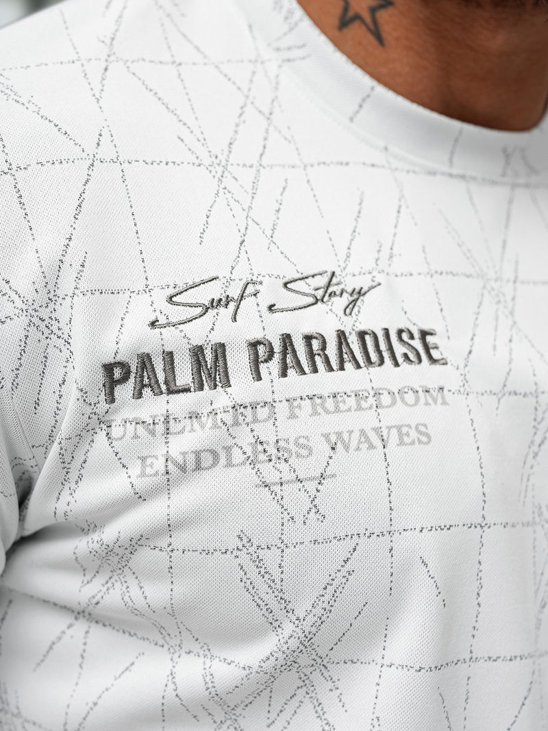 Vīriešu t-krekls balts OZONEE O/QQ1530