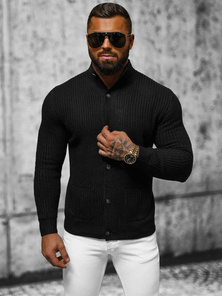 Vīriešu svīteris melns OZONEE NB/MM6020/4