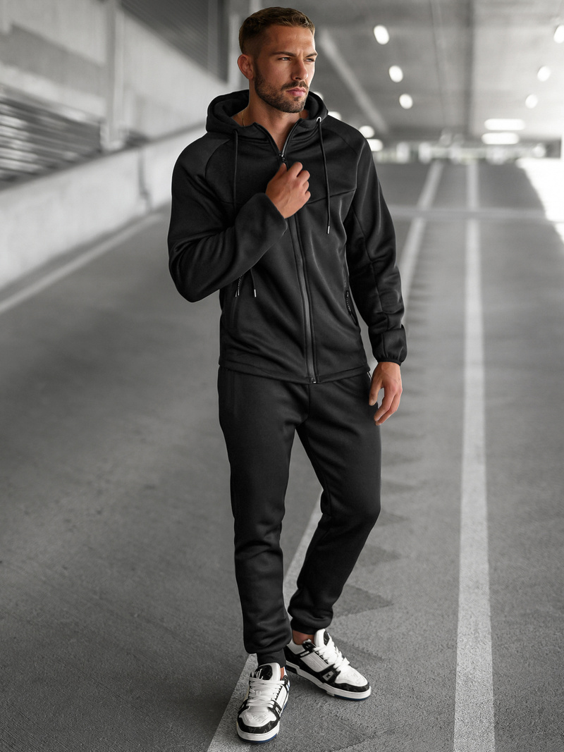 Vīriešu treniņtērps melns OZONEE JS/8C1967/3