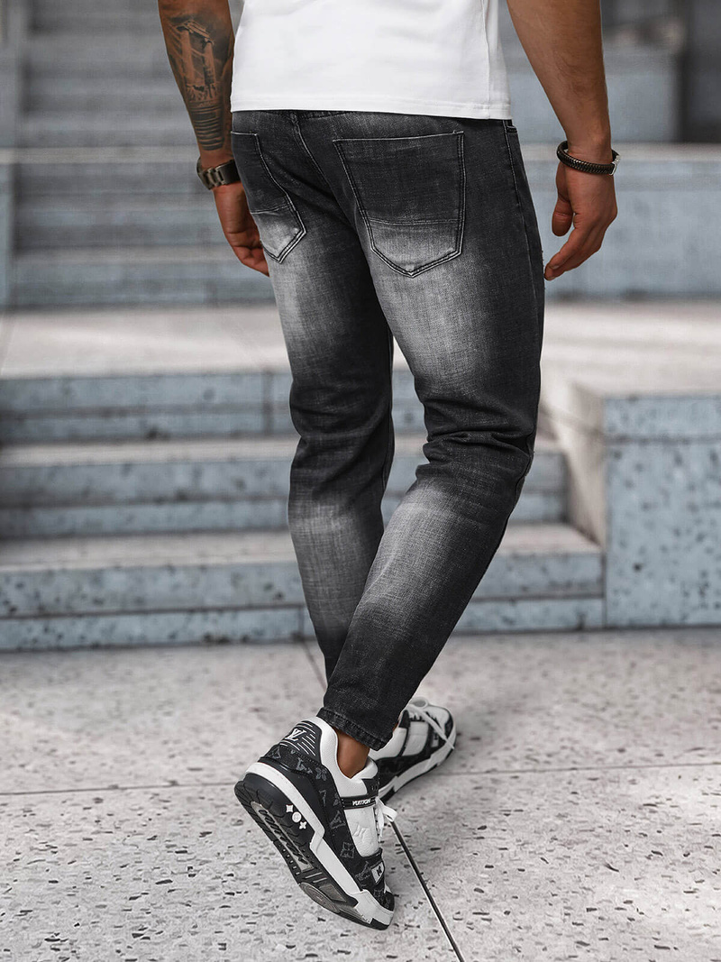 Vīriešu džinsi debesu melni OZONEE NB/MP0075N