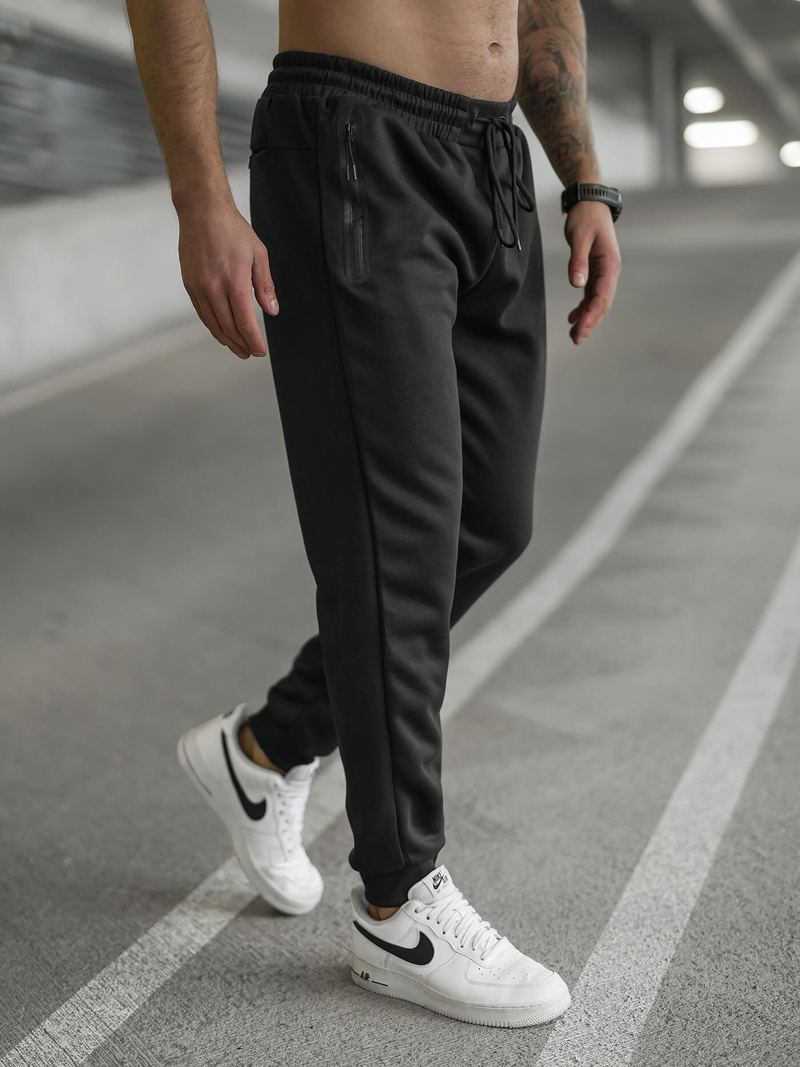 Vīriešu sporta bikses melni OZONEE JS/17K1998/3