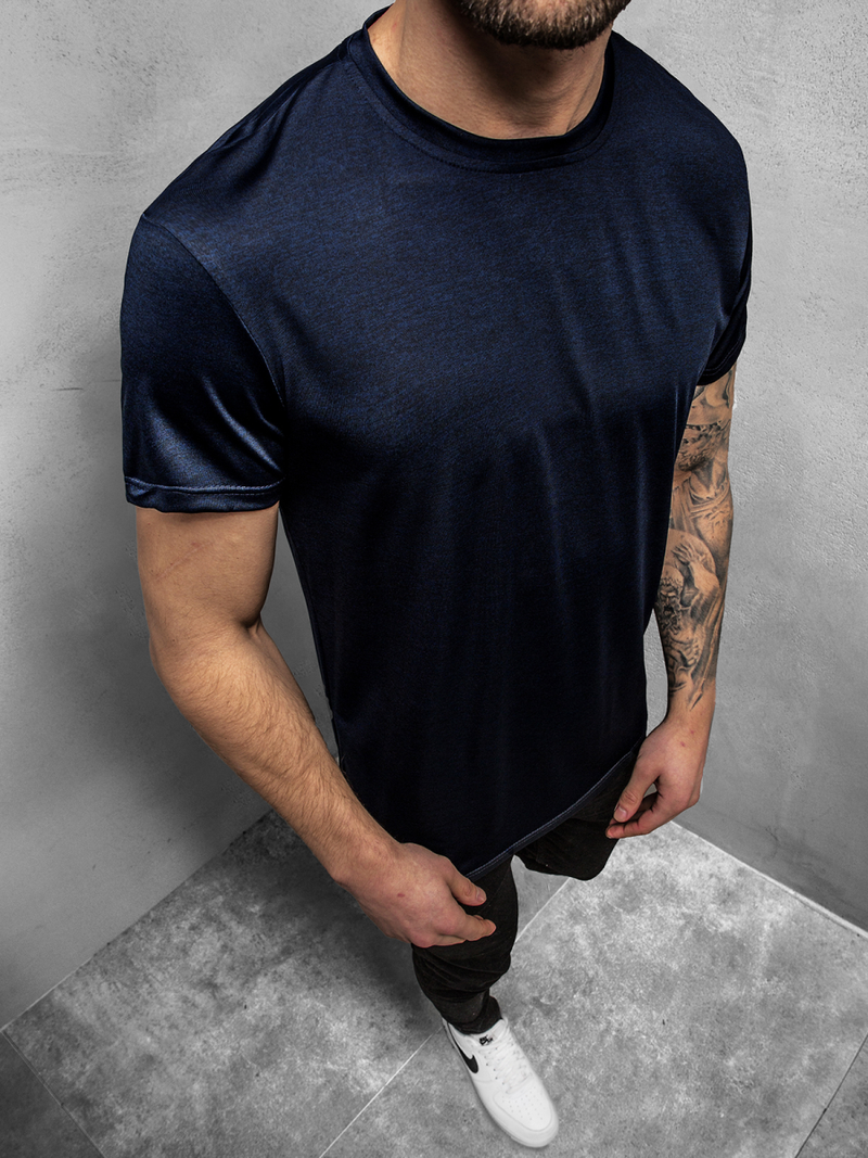 Vīriešu T-krekls tumši-tumši zils OZONEE JS/S01Z