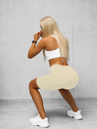 Īsi ecru sieviešu legingi OZONEE O/K5-J