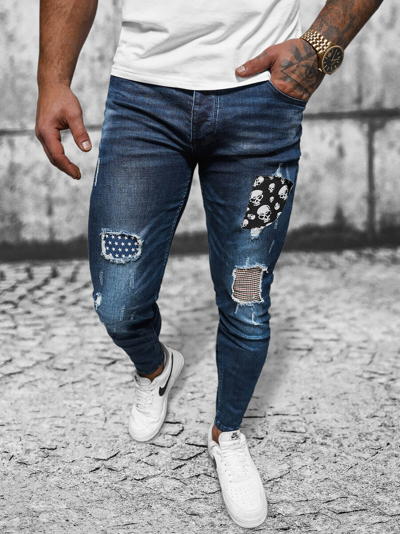 Vīriešu džinsi zili OZONEE NB/MP0015BS