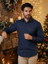 Vīriešu krekls tumši zila OZONEE V/V181Z