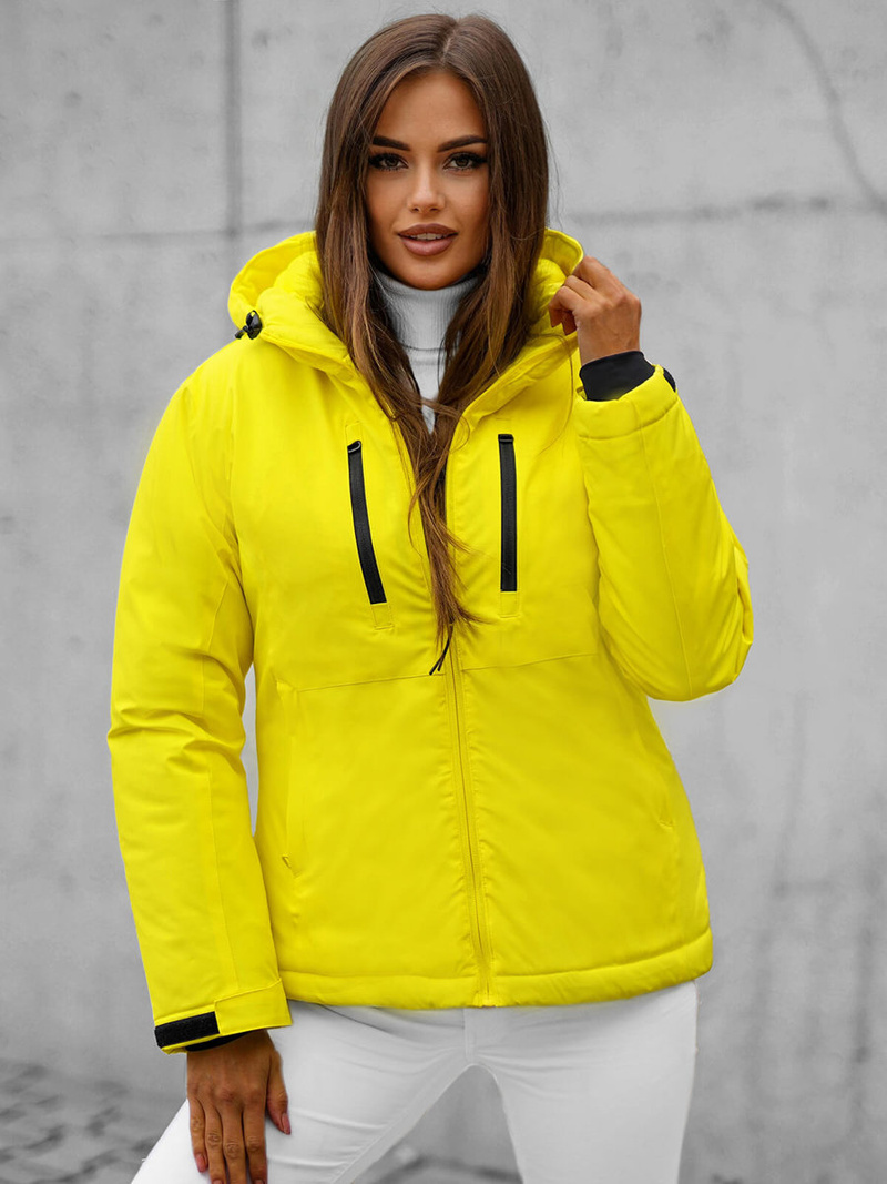 Sieviešu ziemas virsjaka dzeltena OZONEE JS/HH012/26Z