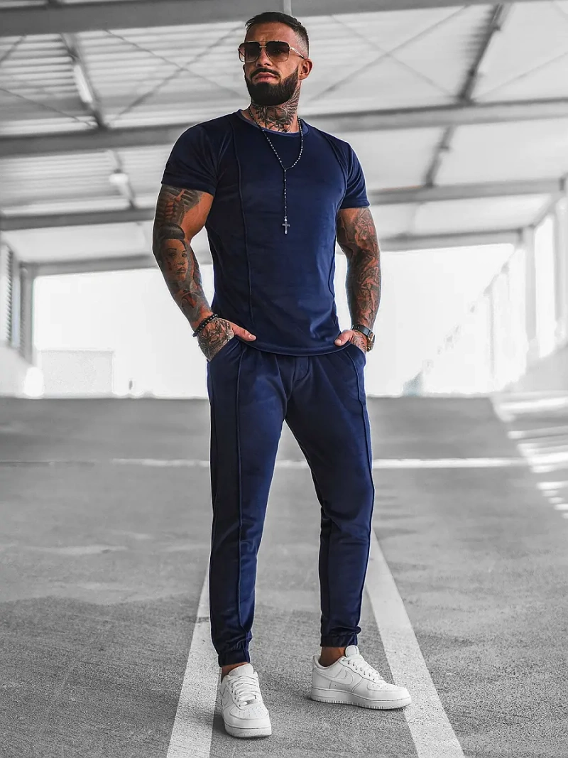 Vīriešu treniņtērps tumši zils OZONEE O/12135