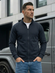 Vīriešu jaka ar rāvējslēdzēju tumši zila OZONEE JS/2002