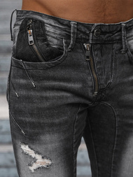 Vīriešu džinsi debesu melni OZONEE NB/MP0045N