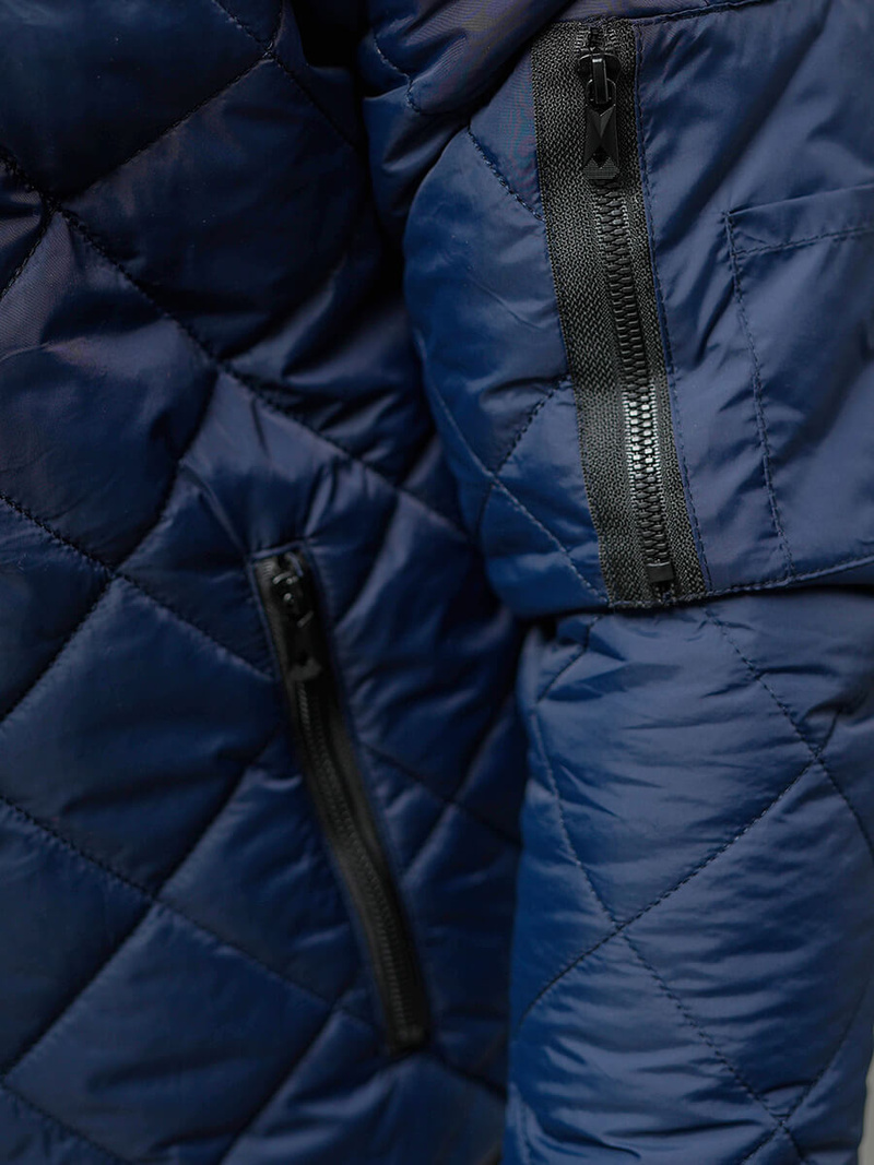 Vīriešu virsjaka tumši zila OZONEE JS/8M986/215