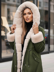 Sieviešu ziemas jaka zaļa OZONEE JS/M763/136Z