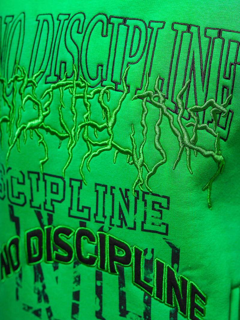 Džemperis ar kapuci zaļa OZONEE O/SWE23037