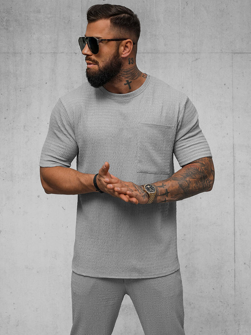 Vīriešu t-krekls pelēks OZONEE O/Y960T